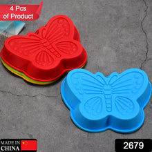 Butterfly Shape Cake Cup Liners I Silicone Baking Cups I Muffin Cupcake Cases I Microwave or Oven Tray Safe I Molds for Handmade Soap, Biscuit, Chocolate, Muffins, Jelly – Pack of 4 - dailyneed.life