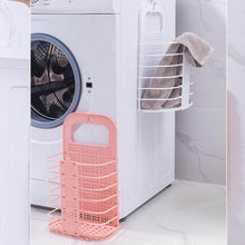 Wall Hanging Laundry Basket Clothes Hanger Dirty Hamper Clothes Storage Hook Clothes Rails for Laundry Washing Machine Bathroom Kids Dirty Clothes Storage Hanger (1 Pc) - dailyneed.life