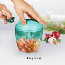 6 BLADE 2IN1 MANUAL FOOD CHOPPER, COMPACT & POWERFUL HAND HELD VEGETABLE CHOPPER (1000Ml) - dailyneed.life