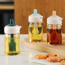 2 in 1 Glass Oil dispenser jar / Bottle with brush (1 Set) - dailyneed.life