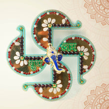 Golden Swastik Shubh Labh Wall Hanging with Ganesh Idol (1 Pc) - dailyneed.life