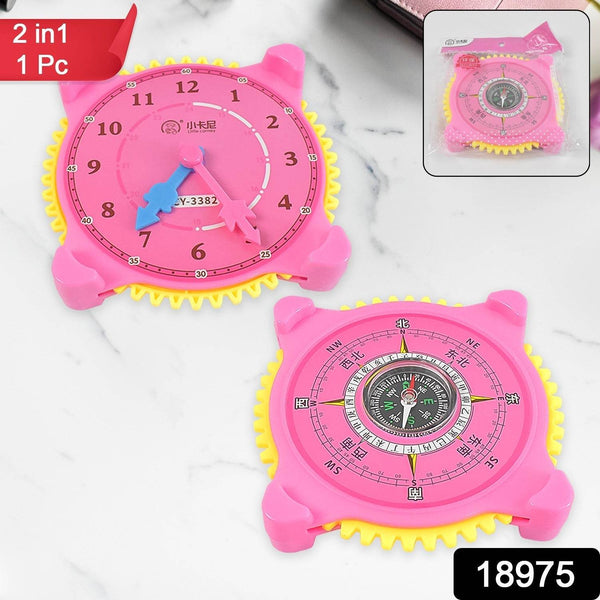 2-in-1 Navigation / Direction North-South Compass with Clock (1 Pc) - dailyneed.life