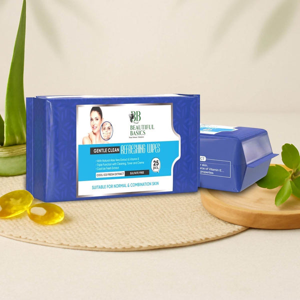 Beautiful Basics Normal & Oily Skin Face Wipes (2 Pkts x 50 Pcs Wipes) - dailyneed.life
