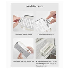 Multipurpose Platic Hanging Drain Rack Retractable Sponge Storage Hanging Rack With Adhesive Hook for Kitchen and Bathroom Dishcloth Holders Basket Drying Tray Organizer - dailyneed.life