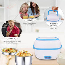 Electric Lunch Box Portable Food Warmer Food Heating Lunch Box Removable Food-Grade Stainless Steel Compartments, 220V 200W, for Car, Truck, office  - dailyneed.life