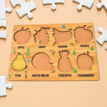 Wooden Fruits Puzzle Learning Educational Board (1 Set / 28×20 Cm) - dailyneed.life