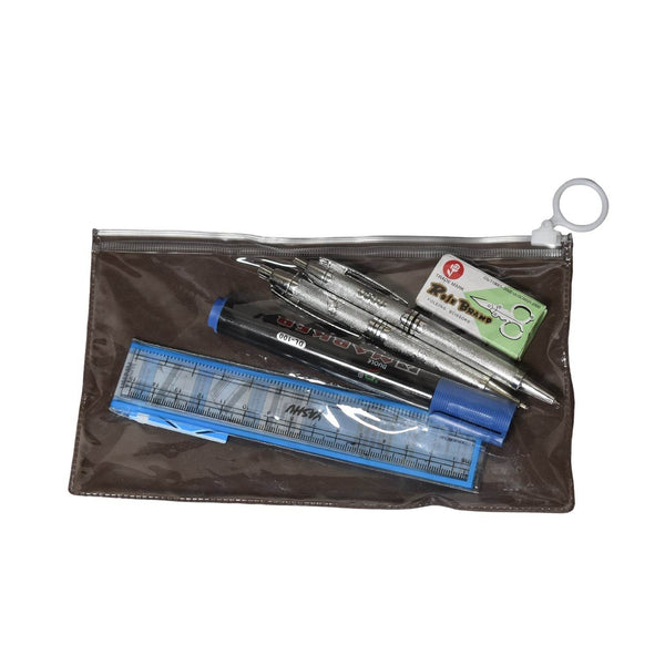 6-Pcs Combo Zipper Pouch scissor Ruler Pen And Marker Used While Studying By Teachers And Students In Schools And Colleges Etc. - dailyneed.life