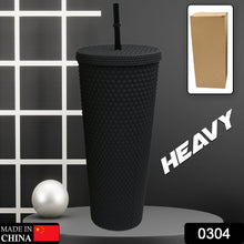 Reusable Studded Tumbler with Straw & Leak Proof Lid (1 Pc, Mix Colors) - dailyneed.life
