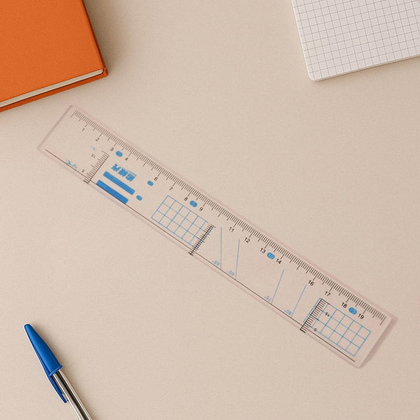 Multifunctional Transparent Plastic Geometry Ruler (1 Pc) - dailyneed.life