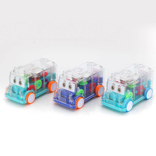 Transparent Musical Mini School Bus Toy for Kids - dailyneed.life