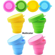 Round Silicone Foldable Glass / Cup, Foldable Travel Mug With Lid (1 Pc) - dailyneed.life