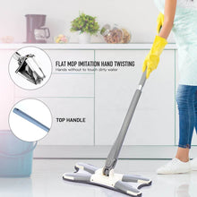X Shape Mop or Floor Cleaning Hands-Free Squeeze Microfiber Flat Mop System 360° Flexible Head, Wet and Dry mop for Home Kitchen with 1 Super-absorbent Microfiber Pads. - dailyneed.life