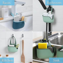 Plastic Kitchen Sponge Holder, Sink Drain Rack Sink Organizer Sink Drain Hanging Bag for Kitchen (1 Pc) - dailyneed.life
