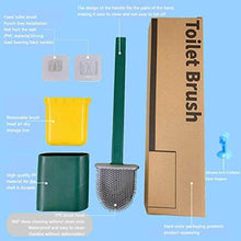 Silicone Toilet Brush with Holder Stand for Bathroom Cleaning - dailyneed.life