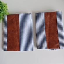 Pillow Covers, leather & cotton Cushion Covers (16 × 16 Inch / 1 Pair / 2 Pc) - dailyneed.life