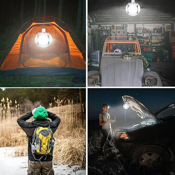 Solar Multi-Functional Emergency LED Light – USB Rechargeable, 5 Modes, Foldable, SOS & IP65 Waterproof - dailyneed.life