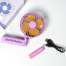 Portable Mini handy Fan & Personal Table Fan | Rechargeable Battery Operated Fan Suitable for Kids, Women, Makeup Artist, Home Office (Battery Not Include) - dailyneed.life