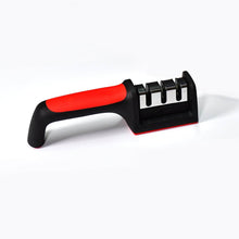 Manual Red & Black Knife Sharpener 3 Stage Sharpening Tool for Ceramic Knife and Steel Knives. - dailyneed.life