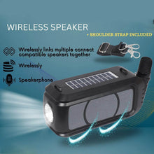 Wireless Bluetooth Speaker 5W High Bass with Wireless Mic / Microphone, LED Torch, Solar Charging, Support USB & Adjustable Strap (1 Set) - dailyneed.life