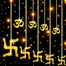 Swastik om Curtain Decorative Lights, String Lights with 12 Hanging Props138 LED, Diwali Decoration Items for Home Decor, Night Light, Room Lights for Bedroom, Balcony Decor. - dailyneed.life