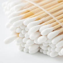 Eco-Friendly Bamboo Cotton Swabs with Wooden Handles (Pack of 20) - dailyneed.life