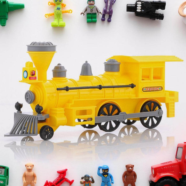 Pull and Go Train with Light Plastic String Pull Back Train (1 Pc / Mix Color) - dailyneed.life