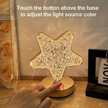 Star Crystal Diamond Touch Lamp – USB Rechargeable, 3-Way Dimmable - dailyneed.life