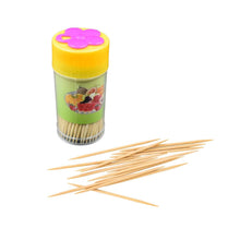 Wood Double Sided Toothpicks with Clear Plastic Storage Box - dailyneed.life