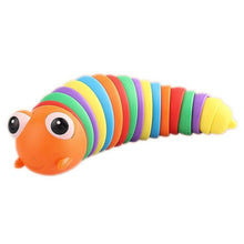 3D Rainbow Color Plastic Slug Fidget Toys, Stress Relieving Toy, Sensory Slug Toy for Boys and Girls, Finger slug Toy, for Autistic, Caterpillar Fidget Toys Stress Relief Gifts for Toddlers Kids Adults (1 Pc) - dailyneed.life