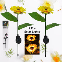 2 Pc Outdoor Solar Sunflower Lights Intelligent Light Control Waterproof Garden Landscape Stake Light - dailyneed.life