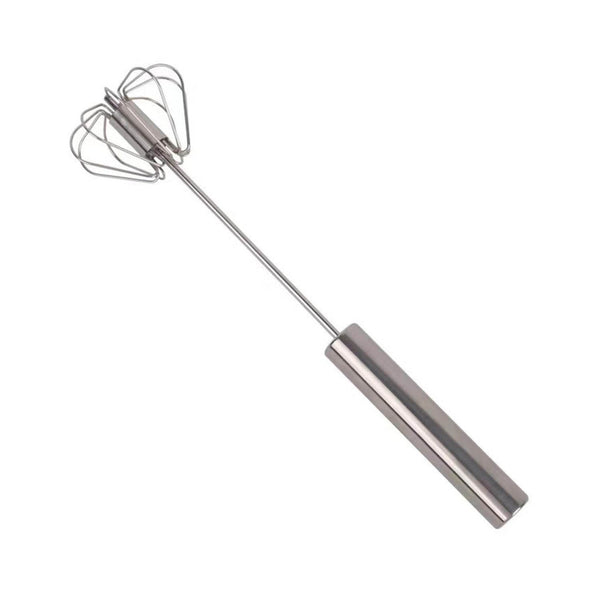 Medium Stainless Steel Egg Whisk, Hand Push Rotary Whisk Blender (1 Pc / 30 Cm) - dailyneed.life