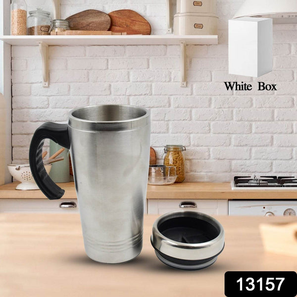 Stainless Steel Vacuum Glass Insulated Glass Coffee Cups (With Lid & Handle / 1 pc) - dailyneed.life