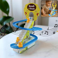 LALA Small Duck Climb Stairs Toy Roller Coaster with Flashing Lights & Music (3 Ducks) - dailyneed.life
