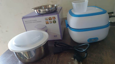 Electric Lunch Box, 3 In 1 Food Heater / Cooker / Steamer with Stainless Steel Bowls (1 Set) - dailyneed.life