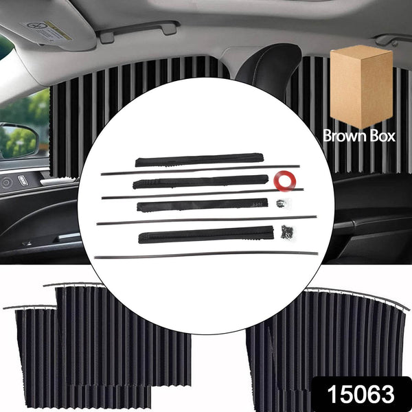 Car Window Curtain Sunshade | 4 Pcs Set with Hooks & Tapes - dailyneed.life