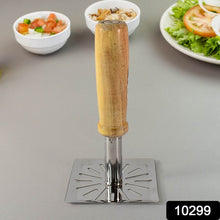 Kitchen Tools Wooden Handle Square Stainless Steel Potato Masher (1 Pc) - dailyneed.life