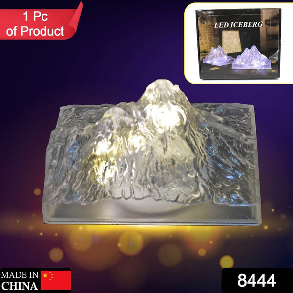 Unique Plastic Night Light: Flameless LED, Diwali (Iceberg Design, Gift) - dailyneed.life