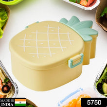 Kids Lunch Box Cute Pineapple Shaped Bento Box with Fork Spoon Snack Container Microwave Portable Office Lunch Box (1 Pc / With Spoon & Fork) - dailyneed.life