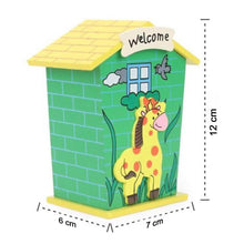 Cute Cartoon House Shaped Lovely Wooden Piggy Bank Money Bank - dailyneed.life