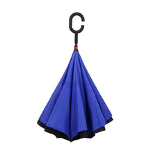 Plain design Windproof Upside Down Reverse Umbrella with C-Shaped Handle - dailyneed.life