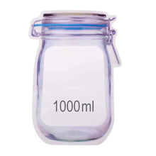 Reusable Airtight Seal Plastic Food Storage Mason Jar Zipper (1000ml) - dailyneed.life