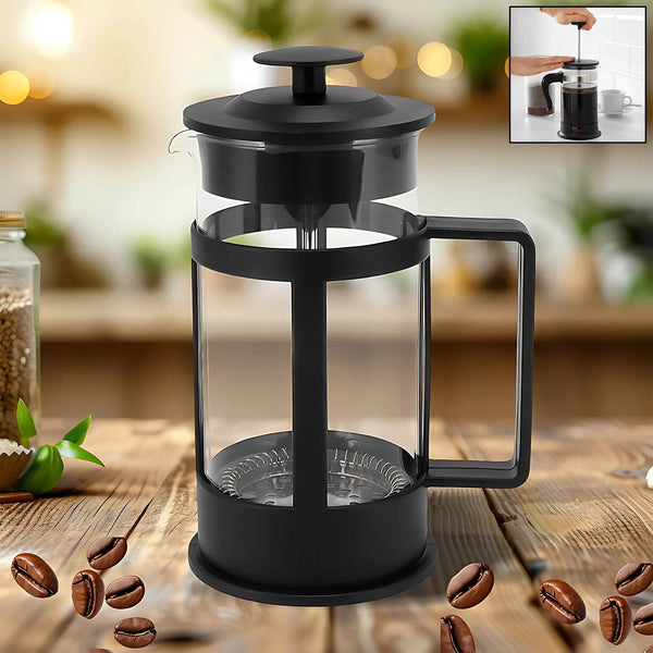 Coffee and Tea maker, Coffee Maker Glass Stainless Steel Coffee Press Glass Teapot for Camping Travel Gifts kitchen tools (Approx 350ml) - dailyneed.life