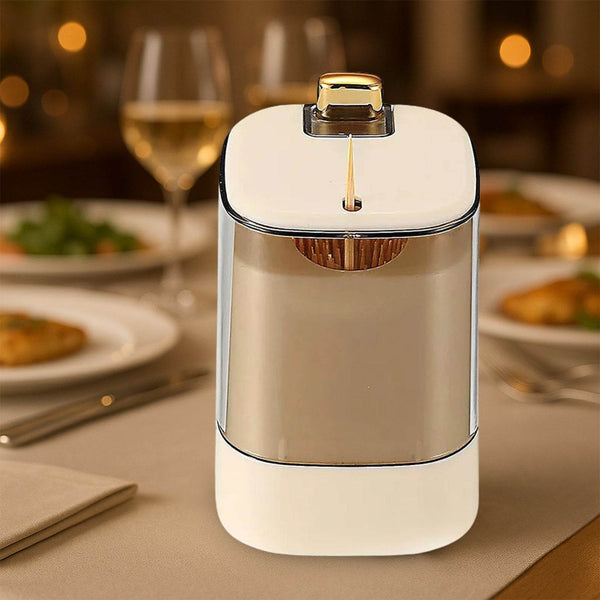 Toothpick Holder Dispensers, Automatic Toothpicks Container, Toothpicks Storage Dispensers Box, for Home Living room Kitchen Restaurant (1 Pc) - dailyneed.life