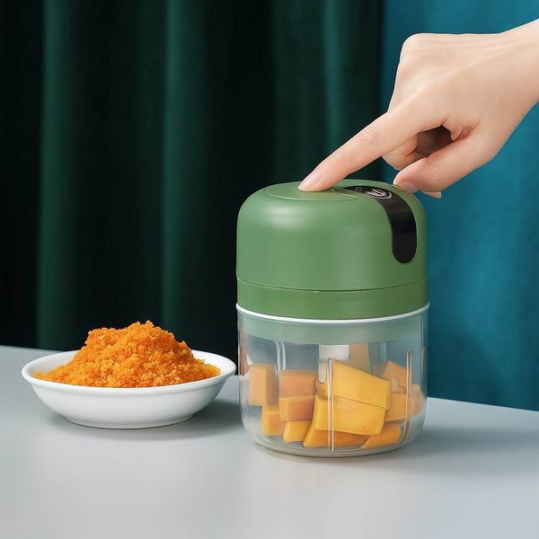Wireless USB Rechargeable Mini Electric Garlic Machine / Chopper 3 Blades (250Ml) - dailyneed.life