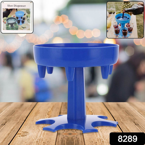 6-Way Plastic Shot Glass Dispenser with Holder Stand (1 Pc) - dailyneed.life