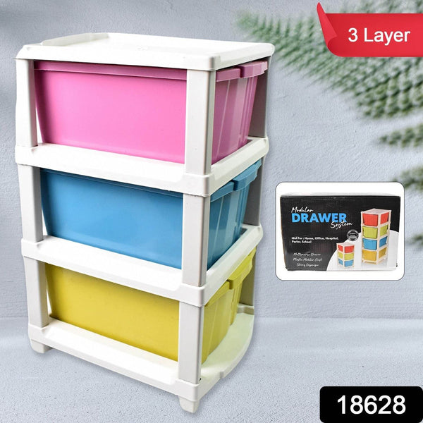 3 Layer Plastic Drawer Storage Organizer (1 Pc) - dailyneed.life