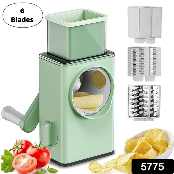 Stainless Steel Vegetable Chopper with 6 Blades - Kitchen Mandoline Slicer - dailyneed.life