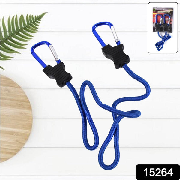 Carabiner Bungee Cords with Hook Tie Downs Luggage Strap Carrying Bag Secure (1 Pc / Mix Color) - dailyneed.life