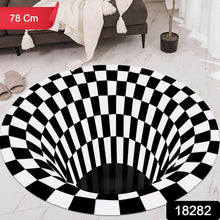 3D Space Round Carpet, Floor Mat Non-Woven Doormat (1 Pc / 78 Cm) - dailyneed.life