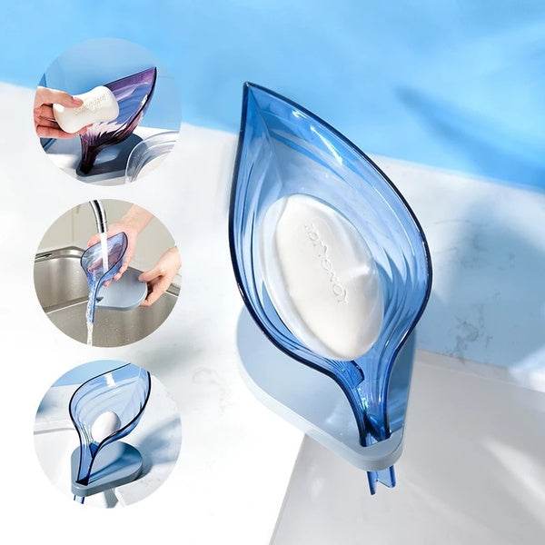 Leaf Shape Soap Box Self Draining Bathroom Soap Holder - dailyneed.life